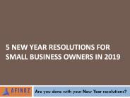 5 New Year Resolutions for Small Business Owners