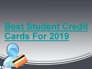 Best Student Credit Cards for 2019
