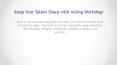 Keep Your Talent Sharp with Acting Workshop PowerPoint PPT Presentation