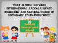 What is Good Between International Baccalaureate board (IB) and Central Board of Secondary Education (CBSE)? PowerPoint PPT Presentation
