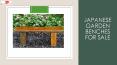Japanese garden benches for sale - Japanese Style