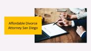 Affordable Divorce Attorney San Diego