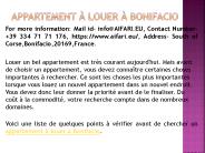 Appartement à louer à Bonifacio