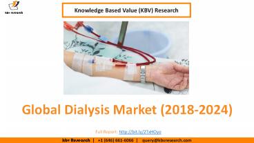 Global Dialysis Market- KBV Research