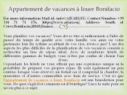 Appartement de vacances à louer Bonifacio