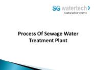 Sewage Water Treatment Plant Process