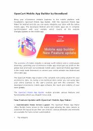 OpenCart Mobile App Builder by KnowBand (New Update)