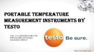 Portable Temperature Measurement Instruments by Testo