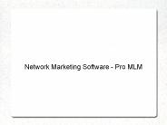Network Marketing Software