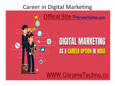 Career in Digital Marketing