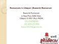 Restaurants in Udaipur | Bawarchi Restaurant PowerPoint PPT Presentation