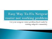 how to troubleshoot netgear router not working problems?