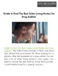 Guide to Find The Best Sober Living Homes for Drug Addicts PowerPoint PPT Presentation