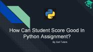How Can Student Score Good In Python Assignment