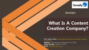 What is a Content Creation Company | Sociallyin