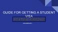 Guide for getting student visa PowerPoint PPT Presentation