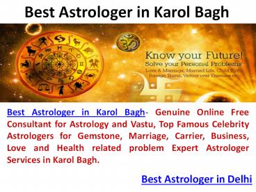 Best Astrologer in Karol Bagh