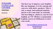 elicos course in melbourne 
