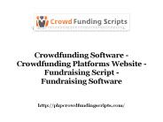 Crowdfunding Platforms Website - Fundraising Script