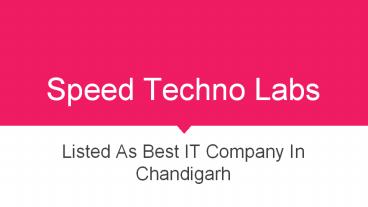 Speed Techno Labs