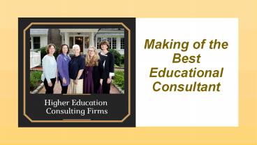 Best Educational Consultant