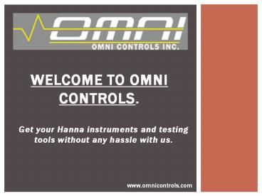 Test and measurement equipment, AEMC, Extech and Hanna Instruments