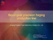 Bevel gear precision forging production line