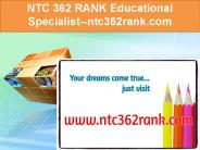 NTC 362 RANK Educational Specialist--ntc362rank.com