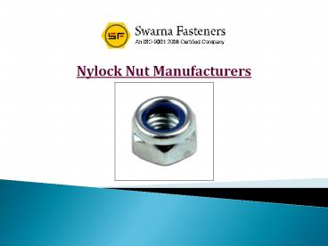Nylock Nut Manufacturers