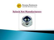 Nylock Nut Manufacturers