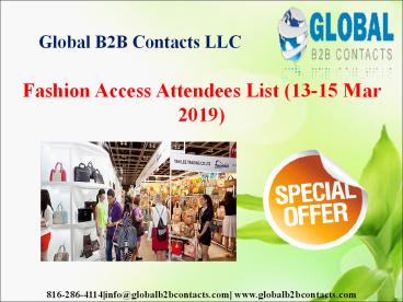 Fashion Access Attendees List