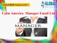Latin America  Manager Email List