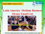 Latin America  Medium Business Owner Email List
