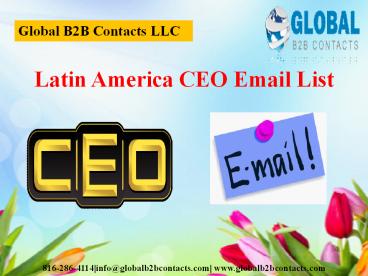 Latin America CEO Email List