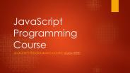 JavaScript Programming Course (2)