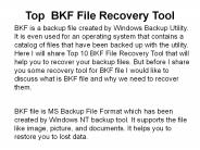 BKF File Recovery