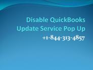 Disable QuickBooks Update Service Pop Up