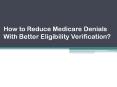 Medicare Eligibility Verification – pVerify PowerPoint PPT Presentation