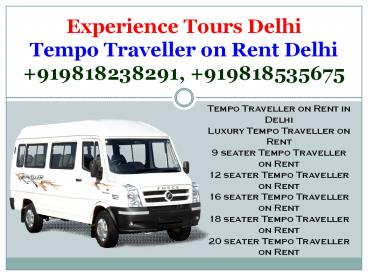 book tempo traveller on rent in delhi