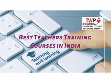 Best Teachers Training Courses in India