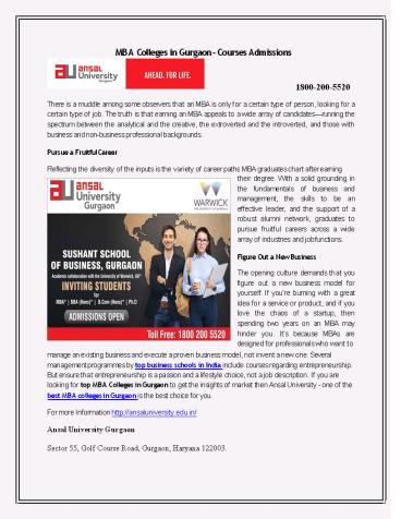 MBA Colleges in Gurgaon Courses Admissions (1)