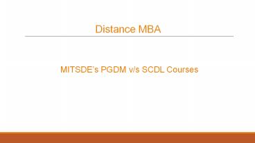 MIT School of Distance Education’s PGDM vs SCDL courses | Distance MBA