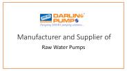 Long Lasting Raw Water Pumps