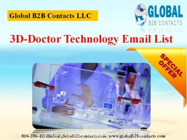 3D-Doctor Technology Email List