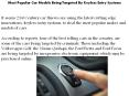 Most Popular Car Models Being Targeted By Keyless Entry Systems