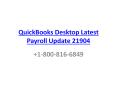 QuickBooks Desktop Latest Payroll Update PowerPoint PPT Presentation