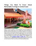 Things You Need To Know About Retractable Awnings In Central Coast PowerPoint PPT Presentation