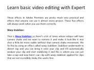 Learn basic video editing with Expert