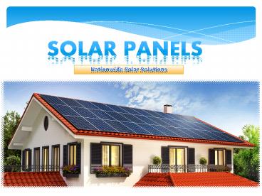 Solar Panels - Nationwide Solar Solutions