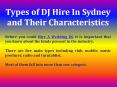 Types of DJ Hire In Sydney PowerPoint PPT Presentation
